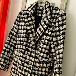 Forever 21 Black and White Pea Coat